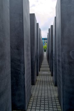 Berlin, Almanya, 25 Mayıs 2015: Berlin'deki Holokost kurbanları için anıt.