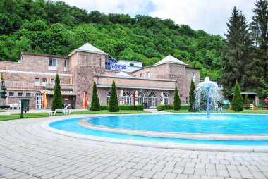 Miskolc, Macaristan. Mayıs 11, 2014: Macaristan'da Miskolc-Tapolca Mağara Hamamı 