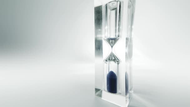 Raw Time Lapse Macro Video Modern Hourglass Sandglass Close Textura — Vídeos de Stock