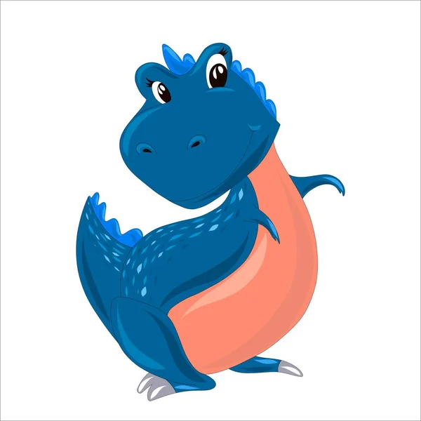 The cub of the most ancient animals of the planet Earth are dinosaurs. Dinosaur in cartoon style. Vector illustration of a dinosaur