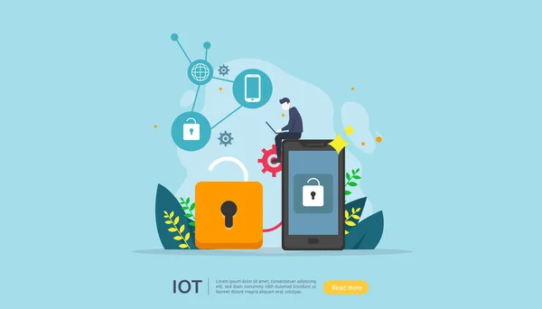 Концепция Iot Smart House Monitoring Промышленного Веб Целевая Страница Искушать — стоковый вектор