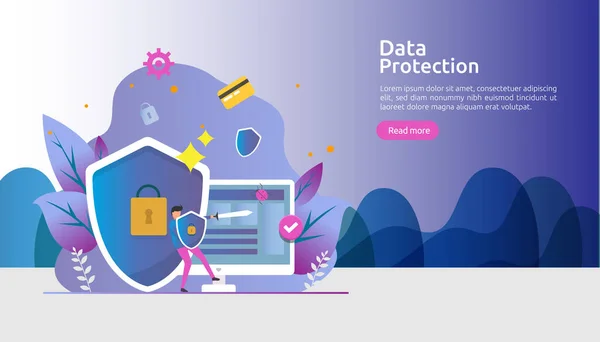 Veiligheid Vertrouwelijke Gegevensbescherming Vpn Internet Netwerkbeveiliging Verkeerscodering Persoonlijke Privacy Concept — Stockvector