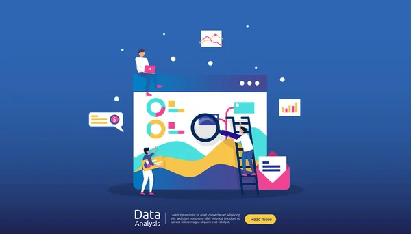 Concepto Análisis Datos Digitales Para Investigación Mercado Estrategia Marketing Digital — Archivo Imágenes Vectoriales