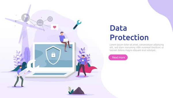 Biztonság Bizalmas Adatvédelem Vpn Internet Hálózati Biztonság Forgalmi Titkosítás Személyes — Stock Vector