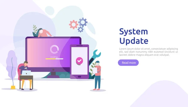 Sistema Operativo Actualizar Concepto Progreso Sincronizar Datos Proceso Programa Instalación — Archivo Imágenes Vectoriales