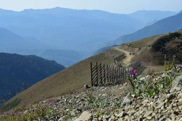 Paisagem Montesa Montanhas Cáucaso Picos Montanha Cáucaso — Fotografia de Stock