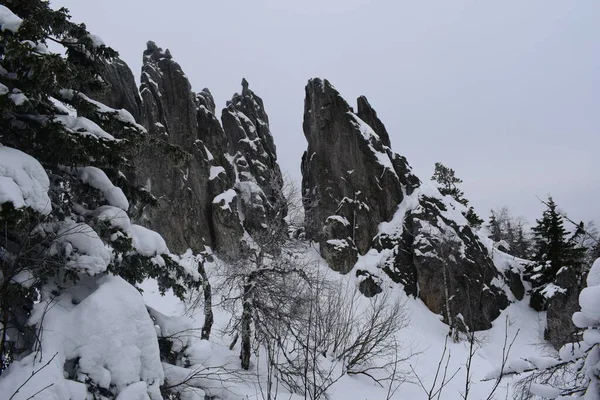 Winterlandschaft Uralgebirge Taganay Nationalpark Zlatoust — Stockfoto