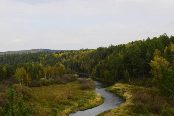 Foresta Paesaggio Autunnale Natura Urale — Foto Stock