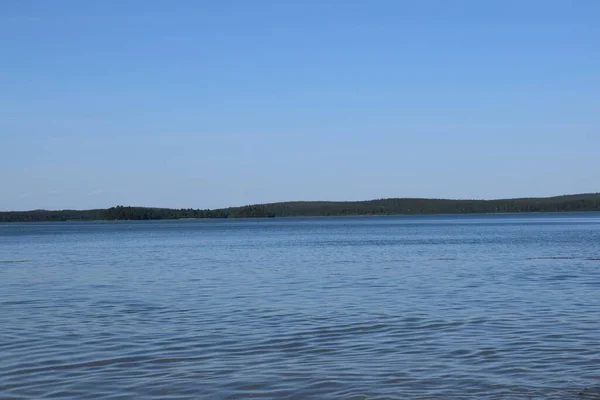 Léto Lese Forest Lake Oblast Čeljabinska Jezero Turgoyak — Stock fotografie