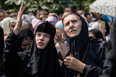 Kiev'de barış için alayı bir parçası