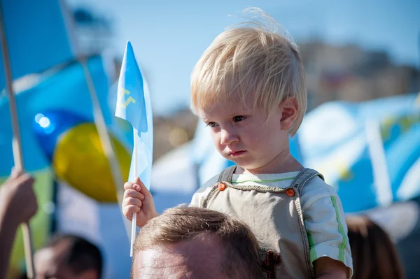 Акція на підтримку Ільмі Умеров — стокове фото