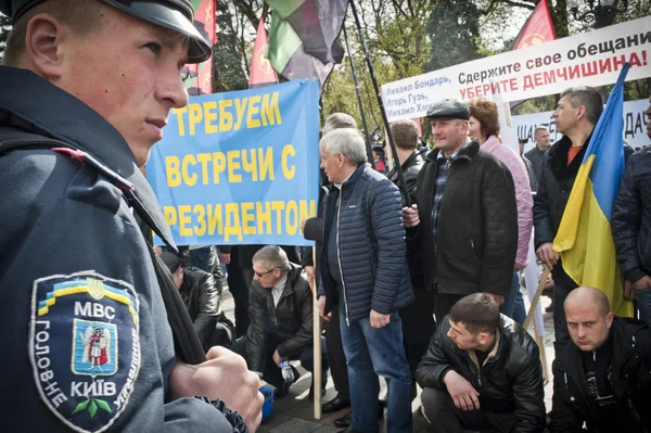 Масових протестів шахтарів — стокове фото