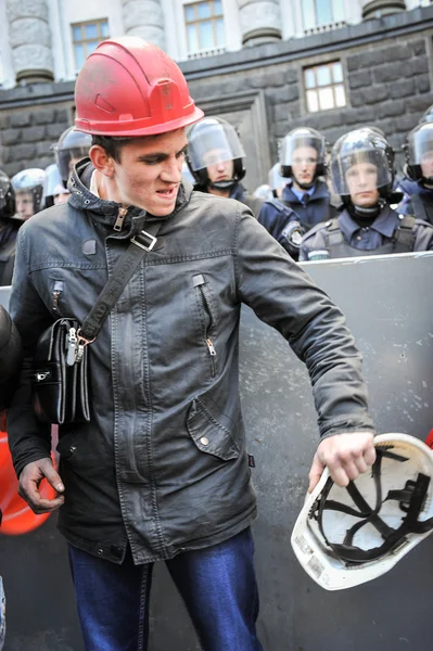 Massenproteste von Bergarbeitern — Stockfoto