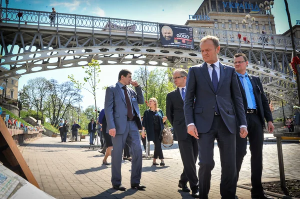 Donald Tusk en Kiev — Foto de Stock
