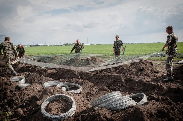 Ryssland och Ukraina gränsar — Stockfoto