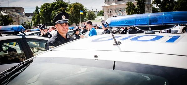 Nova patrulha policial fez o juramento — Fotografia de Stock