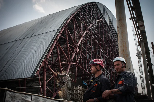 A Zona de Alienação da Usina Nuclear de Chernobil — Fotografia de Stock