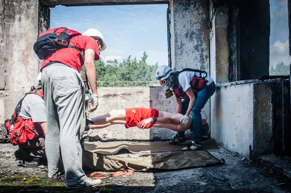 Training detachment of the Red Cross — Stock Photo, Image