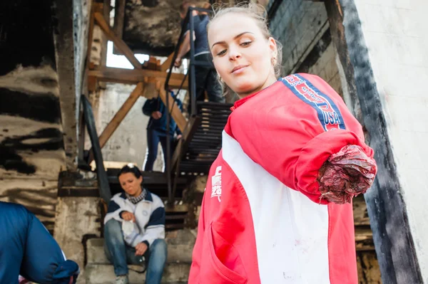 Training detachment of the Red Cross — Stock Photo, Image