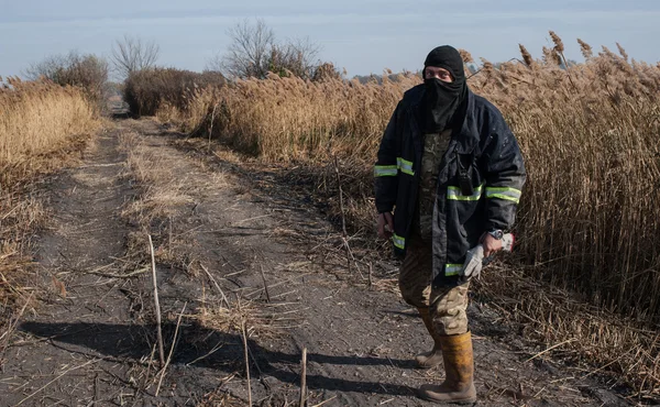 Demining peat fields — Stock Photo, Image