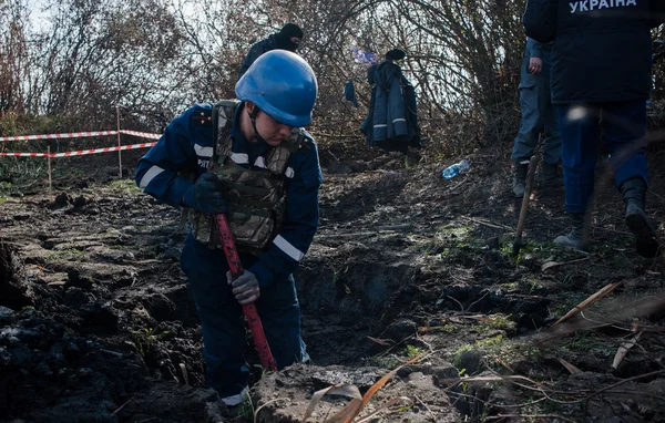 Demining peat fields — Stock Photo, Image