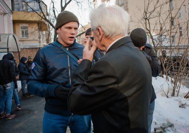 Pro Rus siyasi parti picketing