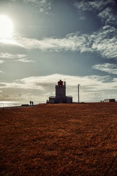 Lighthouse Coast Iceland Arctic Ocean — Stock Photo, Image