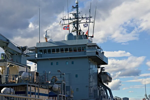 Navire Guerre Ravitaillement Allemand Oste Amarré Dans Port Oslo — Photo