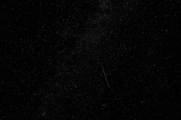 Noční Obloha Mléčnou Dráhou Viditelnou Spolu Padající Hvězdou Galaxií Andromeda — Stock fotografie