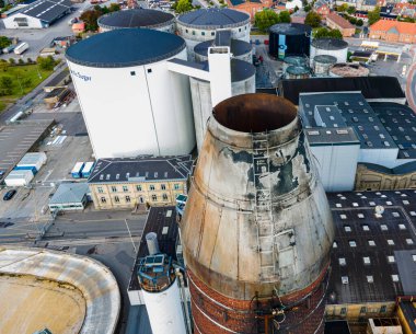 Danimarka Nakskov 'daki Danisco Şeker fabrikası. - Evet. Yüksek kalite fotoğraf