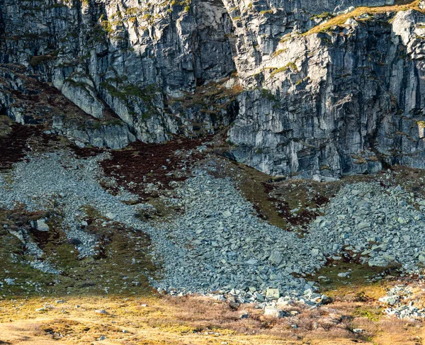 Massiccio Mucchio Grandi Massi Rocce Dopo Che Una Parte Della — Foto Stock