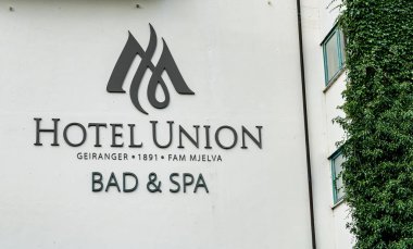 Norveç Geiranger 'deki Hotel Union. Yüksek kalite fotoğraf