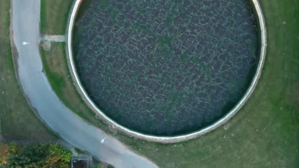 一座大城市的污水处理厂 Aerial Video — 图库视频影像