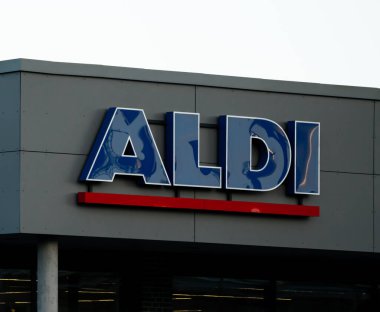 Alman ALDI süper market zincirinin logosu. Yüksek kalite fotoğraf