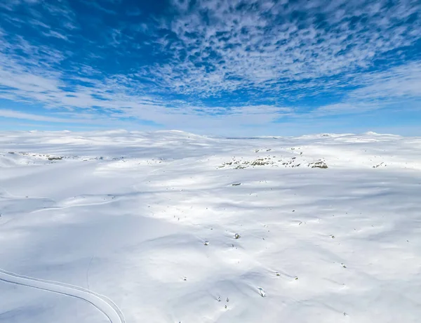 Приголомшливий Панорамний Вид Сніг Увінчаний Арктичними Горами Місцевістю Дикої Природи — стокове фото