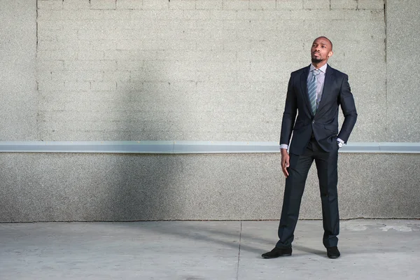 Afrika kökenli Amerikalı iş adamı ayakta