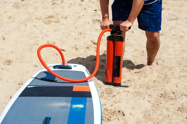 SUP Stand up paddle board pump — Stock Photo, Image