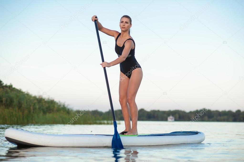 Board Up Stand Sup Embarquement16 Photographie Femme Paddle — f76Yybgv