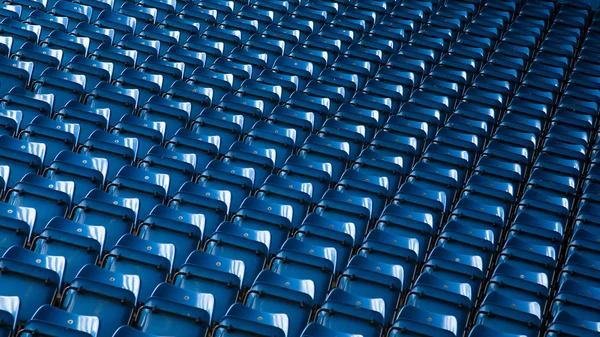 Arrière-plan des sièges vides du stade bleu — Photo