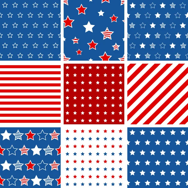 9 soyut geometrik seamless modeli ile yıldızlar ve çi kümesi