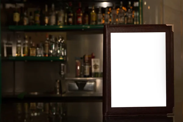 Menü çerçeve arka plan bulanık üzerinde yukarı alay