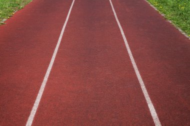 stadyumda koşu pisti.