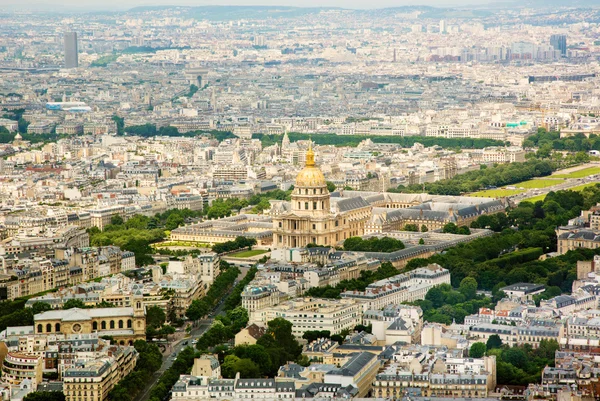 Widok z lotu ptaka Panorama na Les Invalides w Paryżu — Zdjęcie stockowe