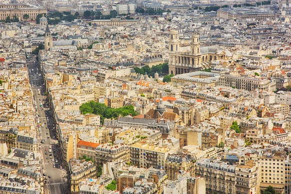 Paryż, Francja, widok z lotu ptaka Panorama z wieży Montparnasse — Zdjęcie stockowe