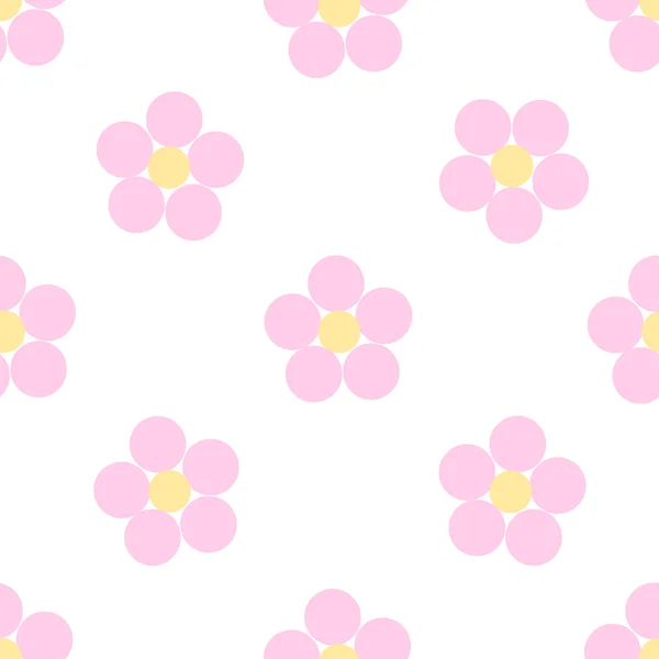 Seamless floral pattern on a white background. Vector — Stock Vector