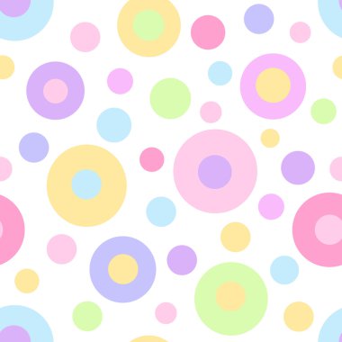 Kesintisiz geometrik polka noktalı desene 