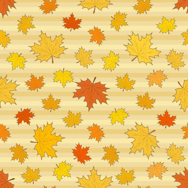 akçaağaç yaprakları ile Dikişsiz sonbahar desen