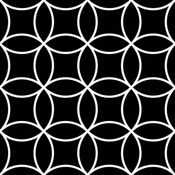 Soyut kesintisiz geometrik siyah ve beyaz çiçek desenli