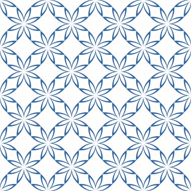 Soyut kesintisiz geometrik çiçek desenli