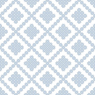 Soyut kesintisiz geometrik çiçek desenli